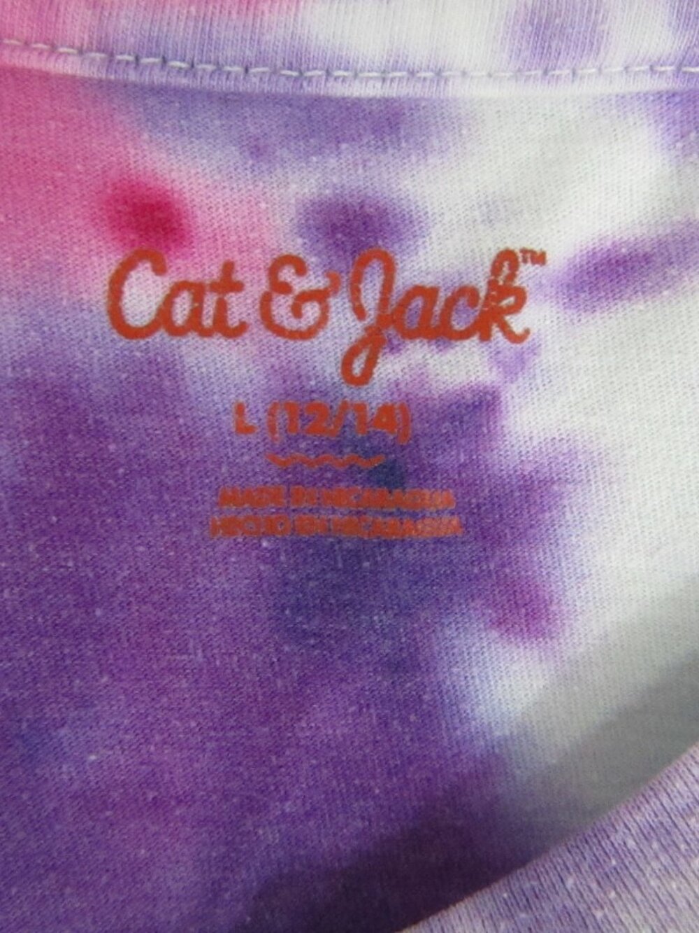 Girls 12/14 | Cat & Jack | Tie-Dye | Short Sleeve T-Shirt - Picture 3 of 3